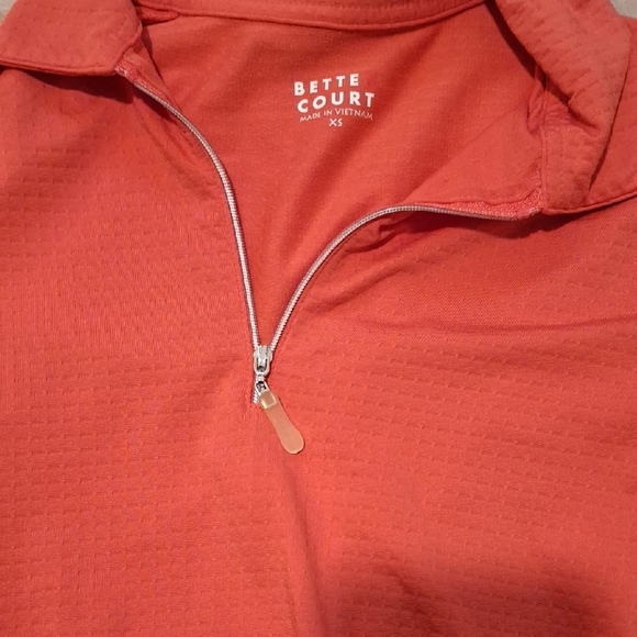 Bette & Court Orange Long Sleeve Polo Shirt - Picture 5 of 5